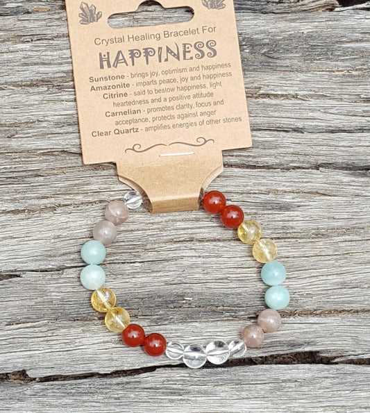 Crystal Healing Bracelet for Happiness
